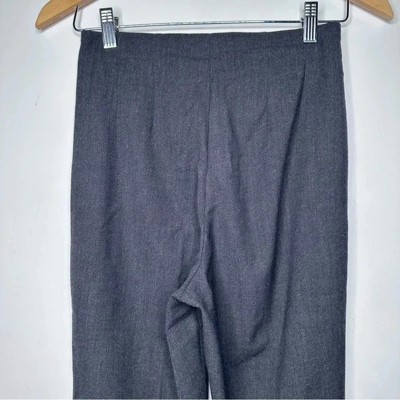 Piazza Sempione Dark Gray Stretch Wool Pleated Tapered Pants Size US 4 - Picture 5 of 8